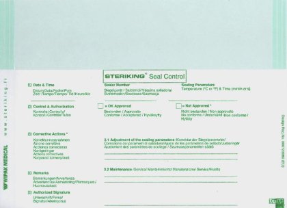 Arkusze kontroli zgrzewu W.SC 250 - opakowania papier-folia